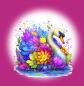 Preview: Rainbow - Panelbild Schwan 70cm - BIO French Terry